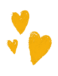 jbc_fashion love heart yellow hearts Sticker