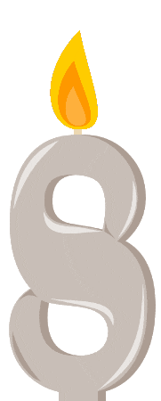Flickering Eight Years Sticker