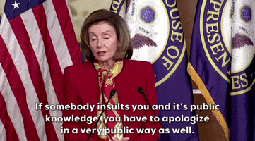 Nancy Pelosi Public Apology GIF by GIPHY News