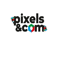Pixels_and_Com logo communication agence de communication pixels and com Sticker