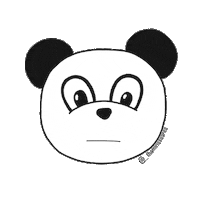 Panda Pensando Sticker