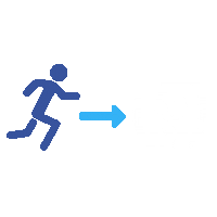 on my way running Sticker by Sport Compass