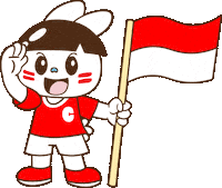 Flag Rabbit Sticker by Fun Cican