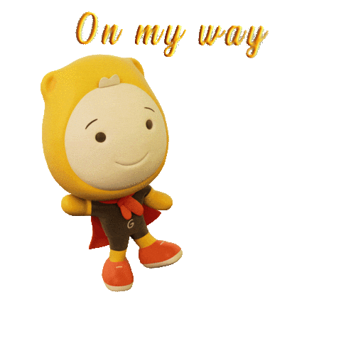 On My Way Running Sticker by Gumazing