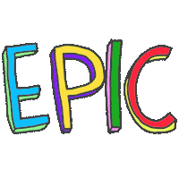 epic words Sticker