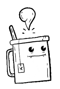 Cup Of Tea Vampire Sticker
