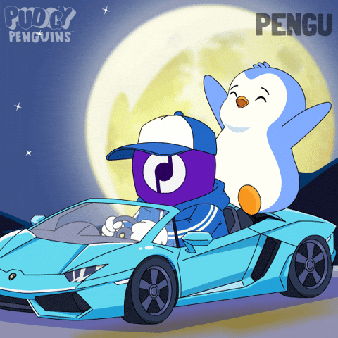 Latin America Car GIF by Pudgy Penguins