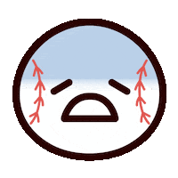 Sad Baseball Sticker