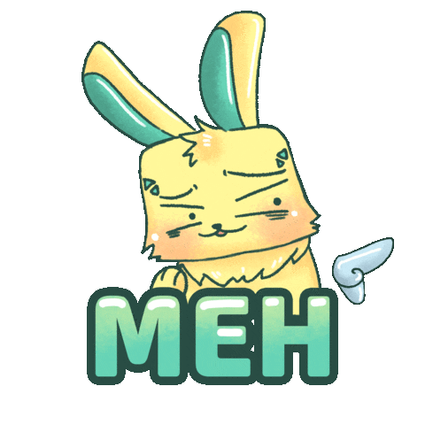 Meh Rabbit Sticker by Milikumi