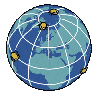 Earth Web Sticker by YK Animation Studio