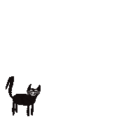 Dib Schwarze Katze Sticker by Chicco