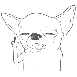 Fun Dog Sticker by godgwawa