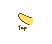 Anduony penguin yellow hand tap Sticker