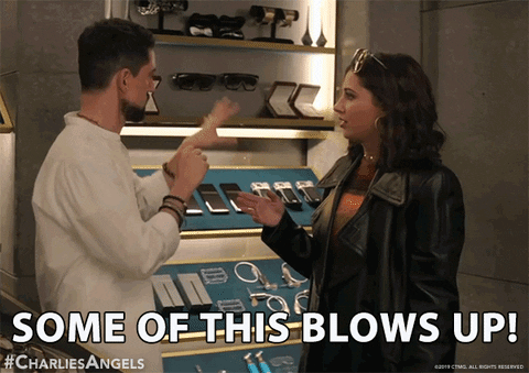 blows up GIF by Charlie's Angels