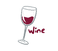 lunarstruc love drink red wine Sticker