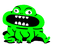Angry Frog Sticker by Neil Sanders