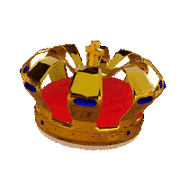 Gold Crown 3D Sticker by SuperGSATB