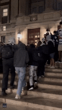'The Occupation's Got to Go': Protesters Chant After Blocking Door of Columbia University Building