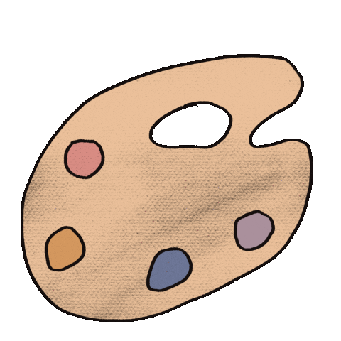 Tikabells paint paint palette tikabells Sticker