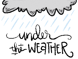 Rain Raining Sticker by OneSquigglyLine