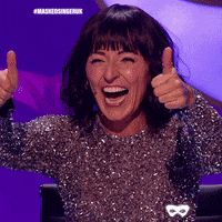 Happy Davina Mccall GIF by The Masked Singer UK & The Masked Dancer UK