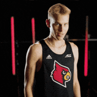 Track Field Superman GIF by Louisville Cardinals