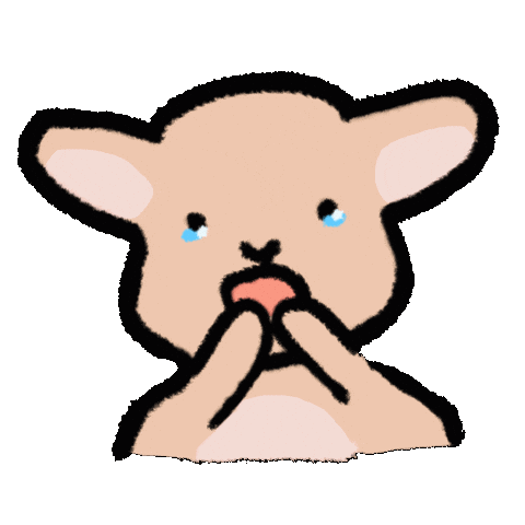 GreyRabbitu happy sad shocked cry Sticker