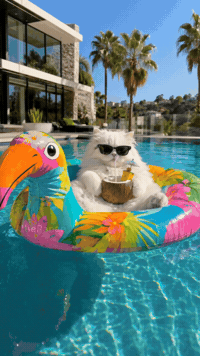 Relaxing Pool Party GIF