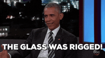 barack obama the glass was rigged GIF by Obama