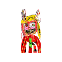 Sharp Teeth Running Sticker by A Reason To Feel
