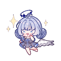 m3ikooo blue angel chibi almondcheeb Sticker