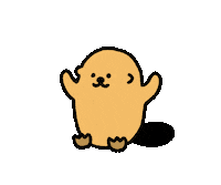 Happy Sea Otter Sticker by takadabear