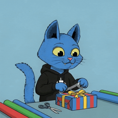 Giving Blue Cat GIF by Doge Pound