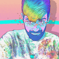 phazed digital art portrait commission psychedelics GIF