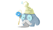 OOKSworld magic books wizard staff Sticker