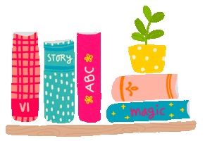 hfiedler book books reading writing Sticker