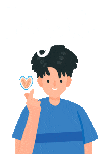 Biogesic care fh fingerheart blueheart Sticker
