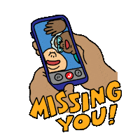 Miss You Phone Sticker