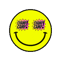 Happy Smiley Face Sticker by Champ Camp