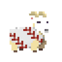 subpixel baseball ready goat homer Sticker