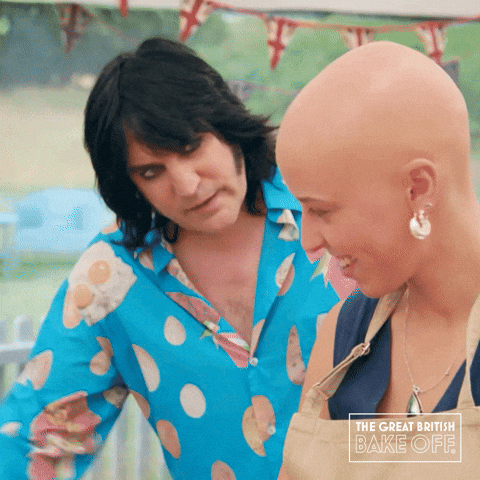 Friend Baking GIF by The Great British Bake Off