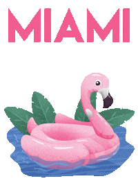 Miami Beach Swimming Sticker by ATLAST