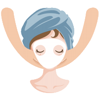 hellocalmwaters beauty relax skin zzz Sticker
