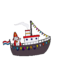 Sintvoorieder1 sinterklaas stoomboot sintvoorieder1 welkomsinterklaas Sticker