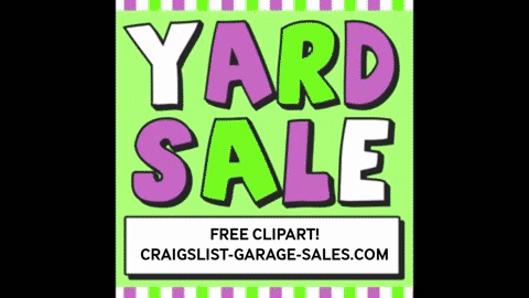 kristikirktrent giphygifmaker free clipart garage sale GIF