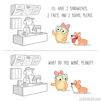 slothilda food hungry eat comics GIF