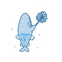 treebbit star clean cleaning whale Sticker