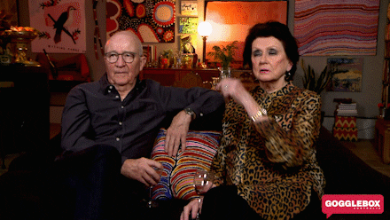 Mick And Di GIF by Gogglebox Australia