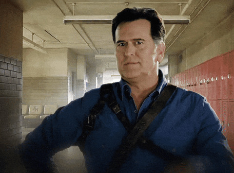 BabyFarkMcGeeZax giphyupload no naughty ash vs evil dead GIF