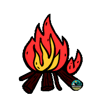 Camping Camp Fire Sticker by kampyerleri